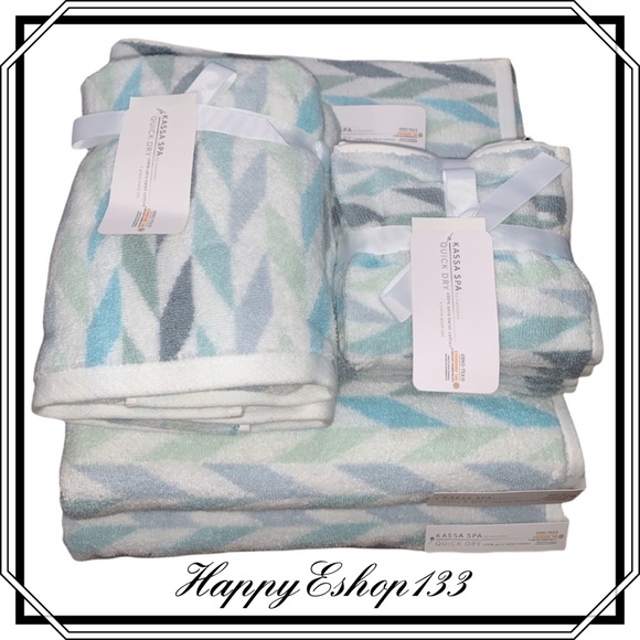 KASSA SPA Bath Kassa Spa By Kassatex 0 Cotton Towel Set 8piece